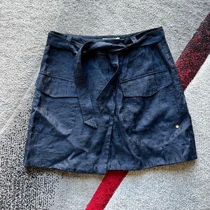 Scotch & Soda Navy Wrap Mini Skirt